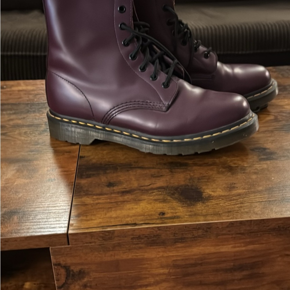 Dr. Martens Purple and Black Boots